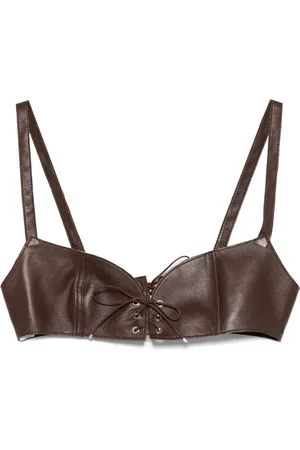 Ludovic De Saint Sernin Leather crop top