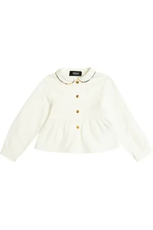VERSACE Barocco-trimmed collar blouse
