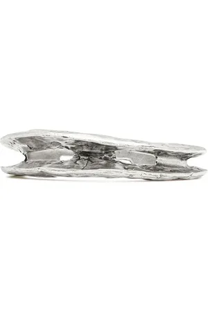 Saint Laurent Arty hammered-effect bangle