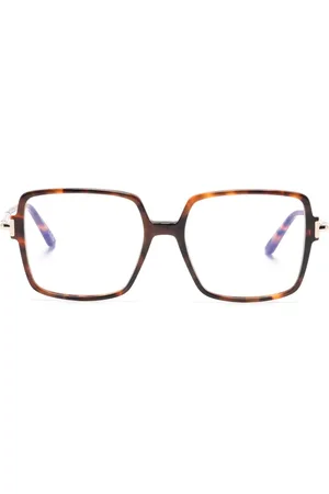 Tom Ford Tortoiseshell-effect square-frame glasses