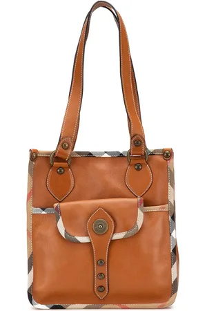 Burberry 2000-2024 Nova Check Trimmed Leather tote bag