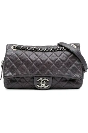CHANEL 2012 Medium Quilted Caviar Easy Flap shoulder bag