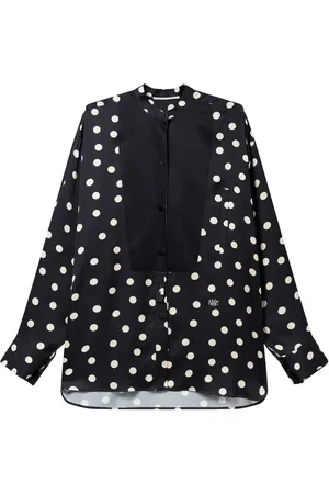 Stella McCartney Polka dot bib-panel blouse
