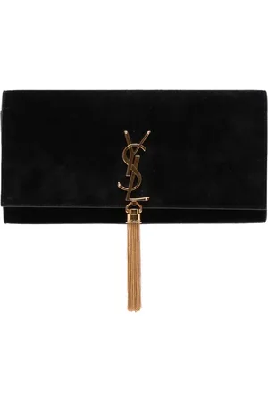 Saint Laurent 2014 Suede Classic Monogram Cassandre Tassel clutch bag