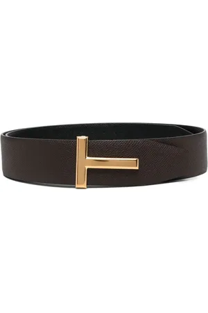 Tom Ford Reversible T logo leather belt