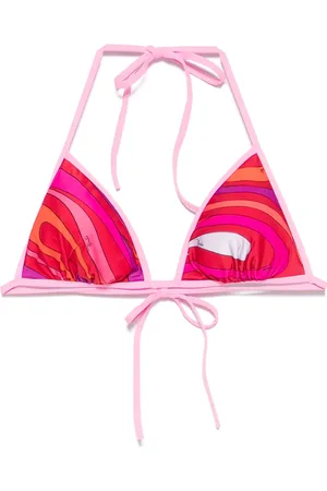 Puccini Marmo-print bikini top
