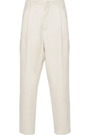 LARDINI Eqatos linen tapered trousers