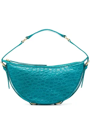 By Far Crocodile-embossed leather shoulder bag