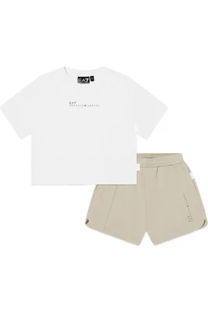 Emporio Armani Logo-embroidered shorts set