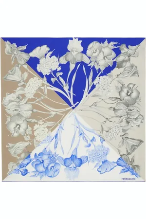 Salvatore Ferragamo Hydrangea-print scarf
