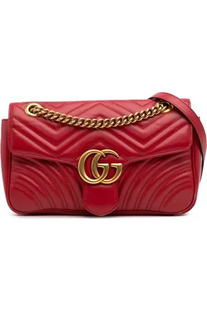 Gucci 2016-2025 Small GG Marmont Leather Matelasse Flap crossbody bag