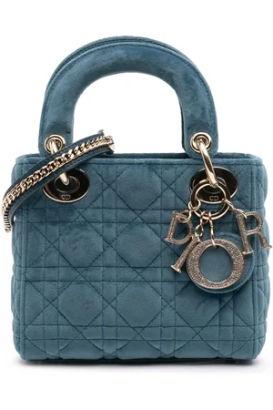 Dior 2020 Mini Velvet Cannage Lady Dior satchel