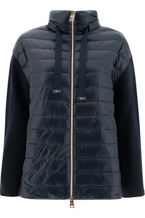 HERNO Knitted-panels puffer jacket