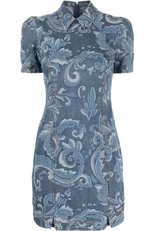 VERSACE Garland denim minidress