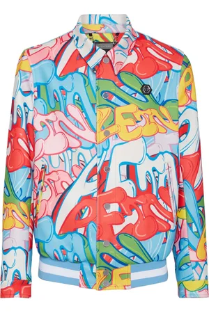 Philipp Plein Graffiti-print shirt jacket