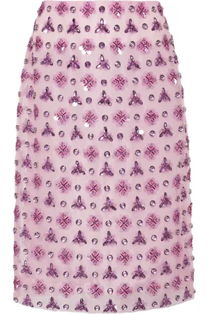 Des Phemmes Sequinned taffeta pencil skirt