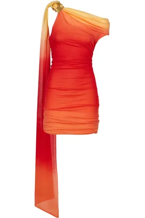 Salvatore Ferragamo One-shoulder ruched minidress