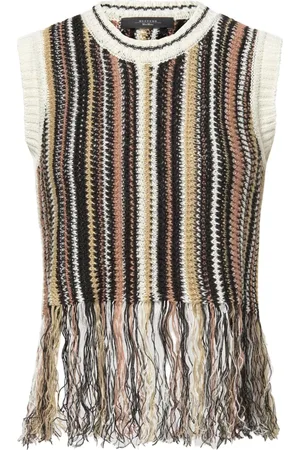 Max Mara Fringe-hem knitted top