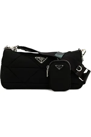 Prada Enamel triangle-logo shoulder bag