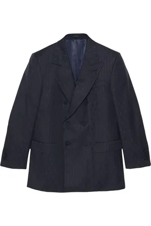 Gucci Horsebit striped wool jacket
