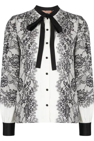 Twin-Set Lace-print buttoned shirt