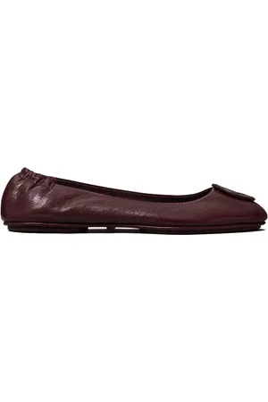 Tory Burch Logo-patch detail ballerina shoes