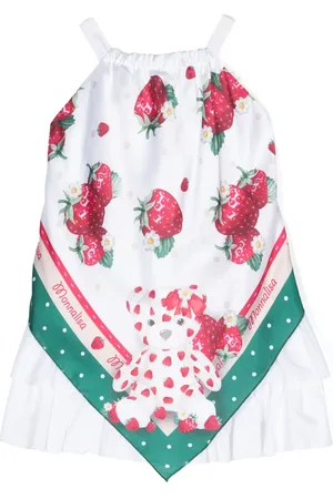 MONNALISA Strawberry-print casual dress