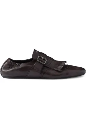 Prada Fringed monk-strap loafers