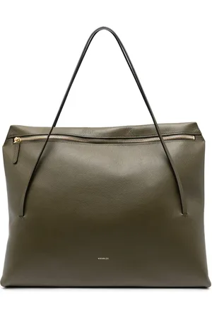 Wandler Logo-print leather tote bag