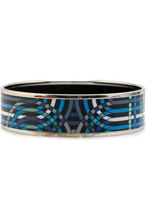 Hermès 20th Century Wide Geometric Enamel Bangle 65 costume bracelet
