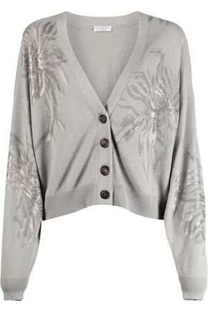 Brunello Cucinelli Marine Flower V-neck cardigan