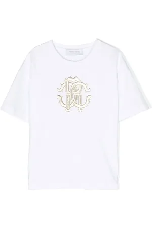 Roberto Cavalli Logo-embroidery cotton T-shirt