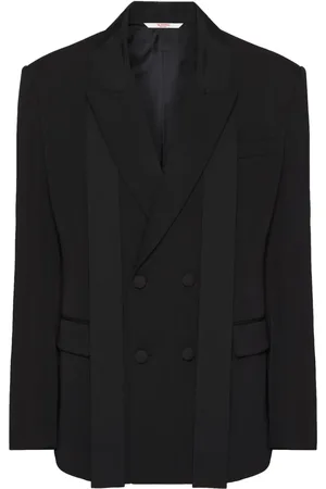 VALENTINO GARAVANI Scarf-collar double-breasted wool jacket