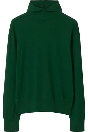 Burberry Logo-embroidered wool hoodie