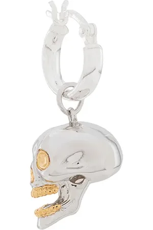 TRUE ROCKS Skull hoop earring