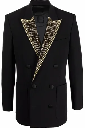 Balmain Embroidered studs collar blazer
