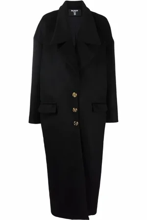 Balmain Oversize single-breasted virgin wool coat