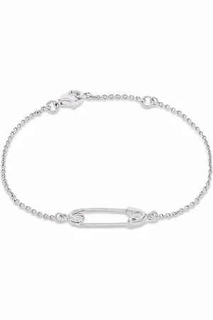 TRUE ROCKS Safety pin charm bracelet