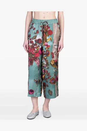 Yavi Graphic-print trousers