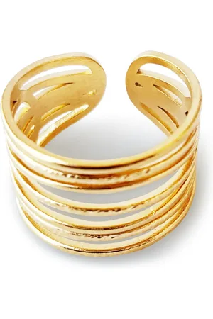 Hzmer Jewelry Hammered-effect ring