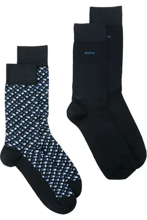HUGO BOSS Patterned intarsia-knit socks