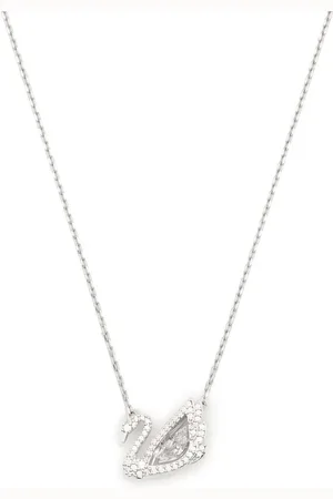 Swarovski Crystal-embellished logo pendant chain
