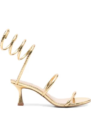 Lola Cruz 70mm snakeskin sandals