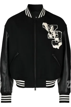 Y-3 Varsity zipped bomber jacket