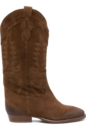 Gisel Moire Guatemala knee-high boots