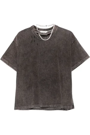 Seen Users Acid-wash cotton T-shirt