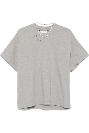 Seen Users Pearls Disruption distressed short-sleeve T-shirt