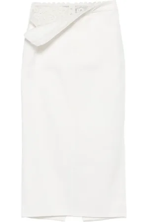 Seen Users Lace-insert midi skirt