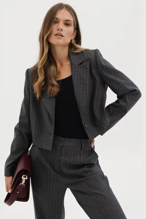 Flawless WEŁNIANA MARYNARKA MATTI SZARA L