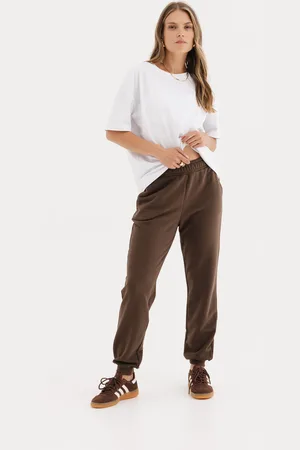 Flawless LEKKIE SPODNIE CELINE CZEKOLADOWE XS